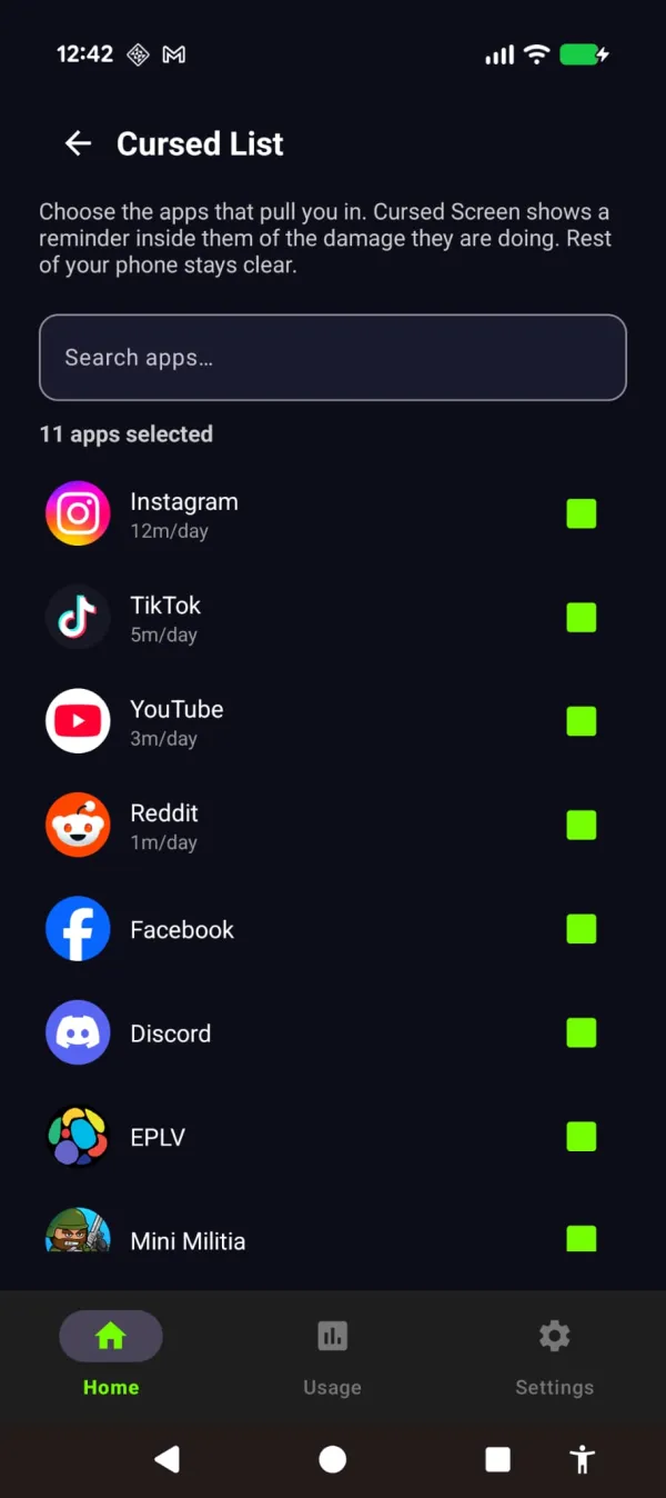 Awake app selector, choosing your life-stealing apps